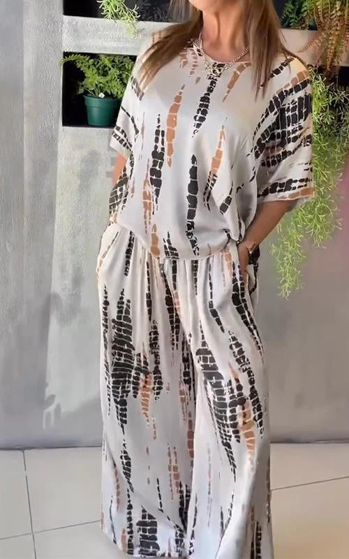 🙆♀️Satin alkalmi Crew Neck Kétrészes öltöny🥰