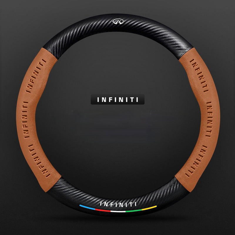 TrackVibe | Fekete karbon velúr kormánykerék borítás – Csúszásgátló és kopásálló