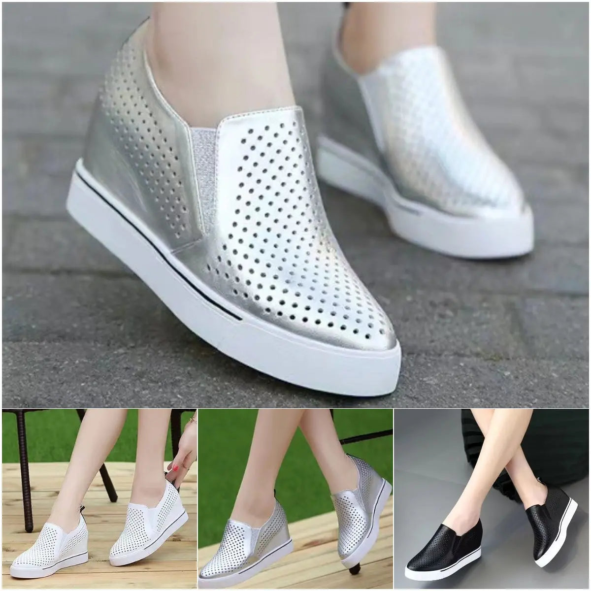 🔥【34-41】2025-ös nyári női hétköznapi cipő puha bőrrel és vastag talppal