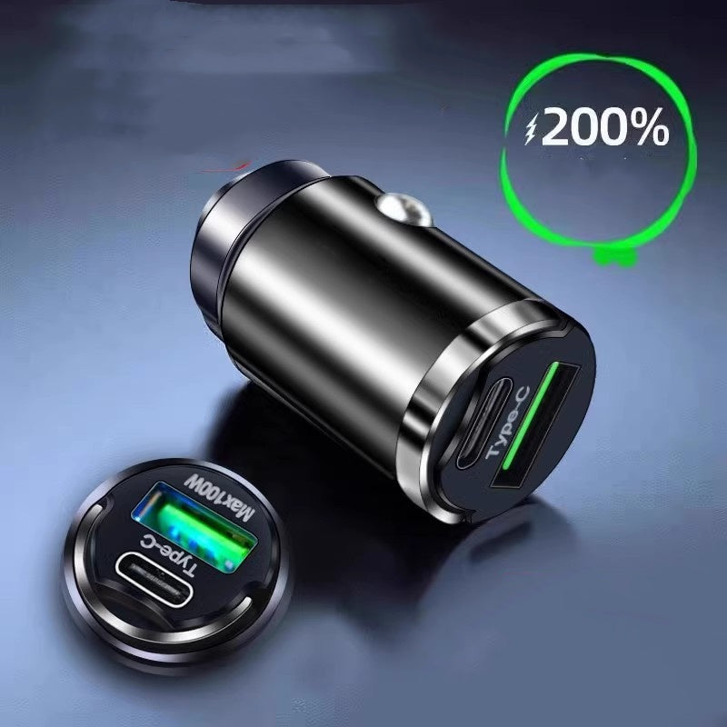 Rejtett autós USB töltő kettős porttal