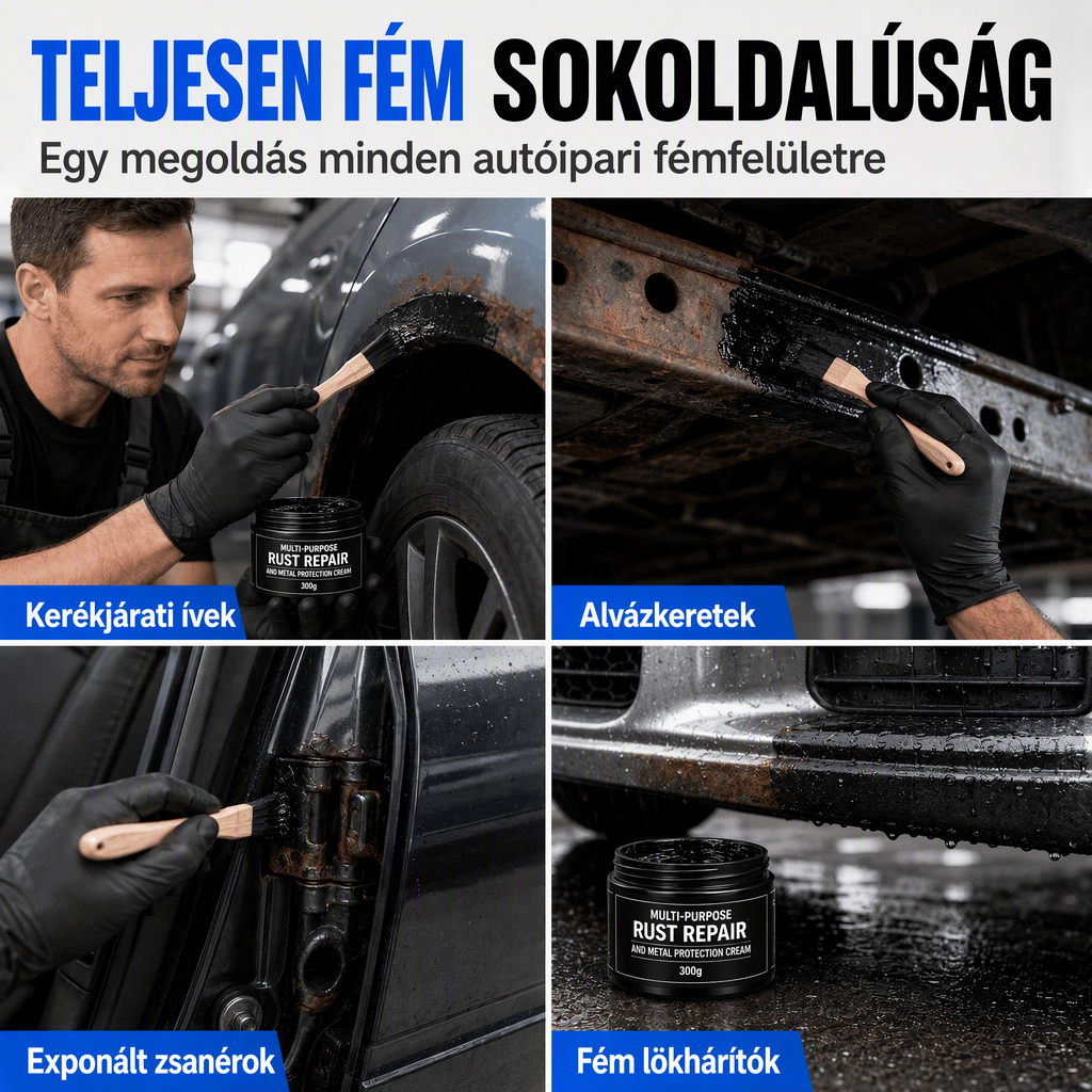 🚗 Rozsda javító krém autóhoz és háztartási fémhez – Könnyű felhasználás, hatékony rozsda eltávolítás