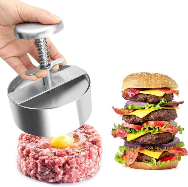 🍔 Kézi húspreselő hamburgerpogácsákhoz – ✨ Egységes forma, gyors előkészítés és zökkenőmentes, profi grillezési élmény 🛡️🥩