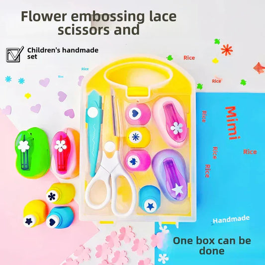 💖Ajándék a gyermeknek🎁Kreatív gyerekek DIY lyukasztó kézműves készlet🎉A gyermekek kreativitásának fejlesztése