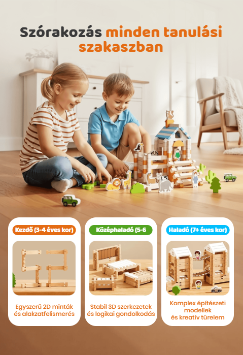 🔥Oktatási fa építőelemek