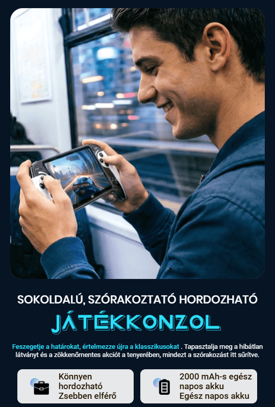 🎁Sokoldalú és szórakoztató hordozható játékkonzol