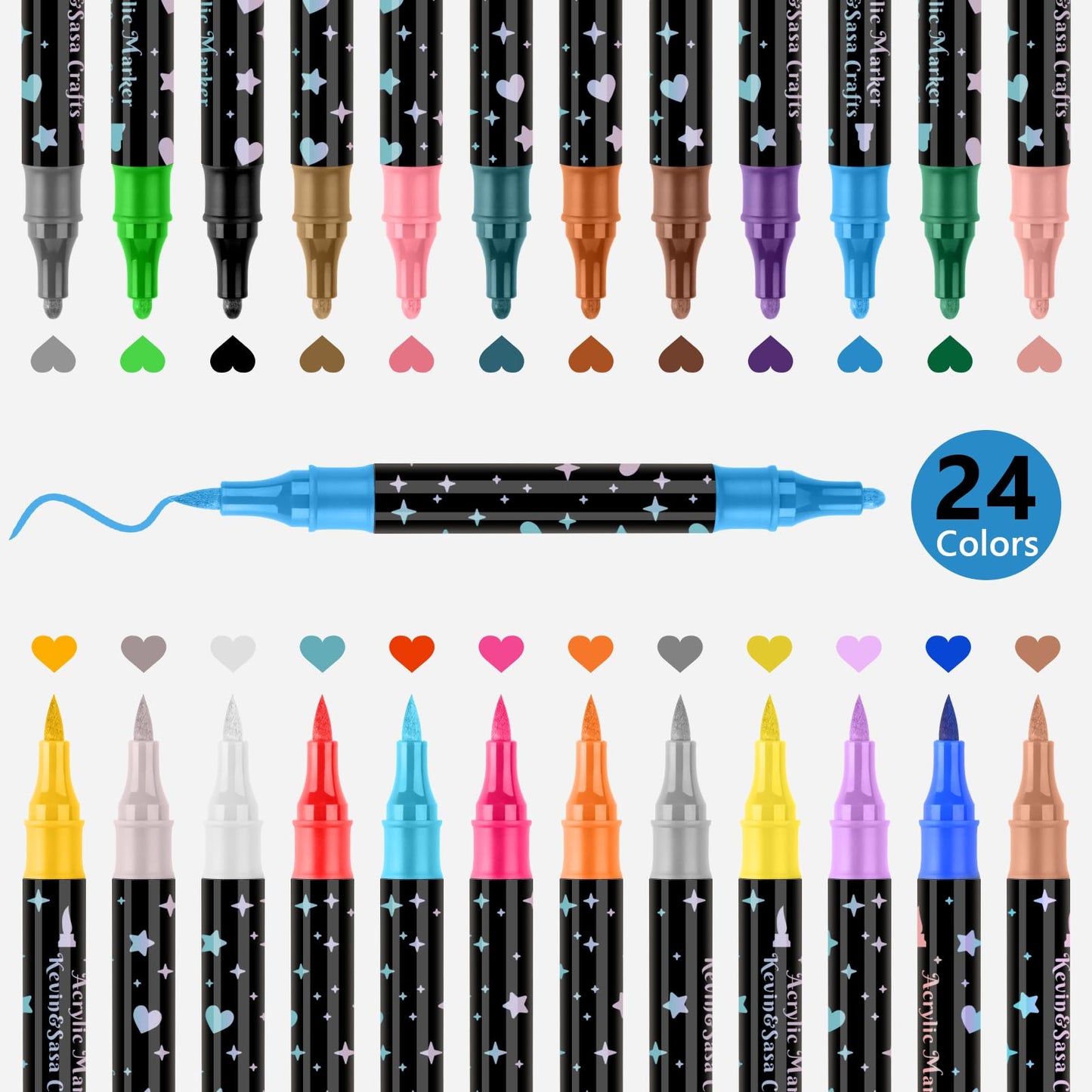 🎁Kétvégű csillogó filctoll