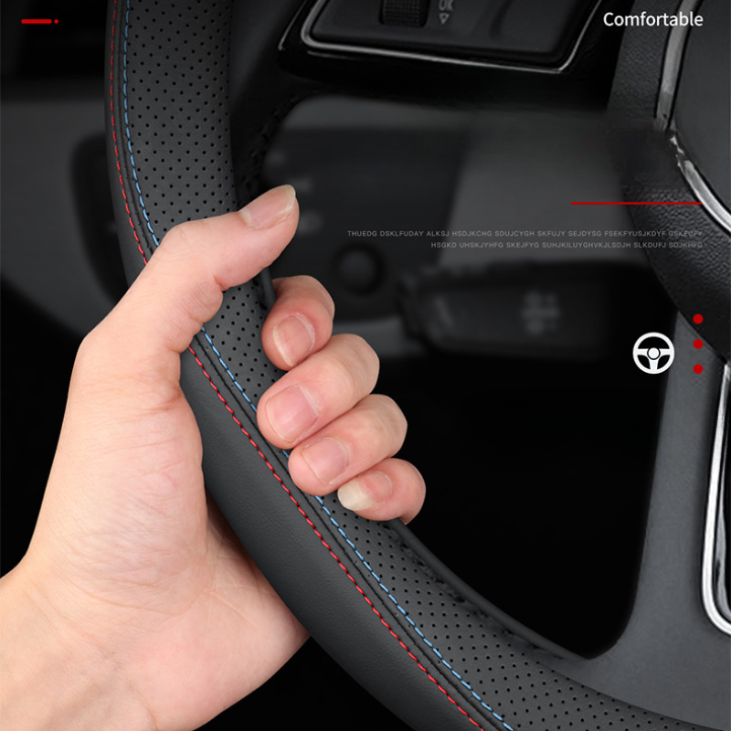 Prémium nappabőr kormánykerék-huzat – Luxus kényelem, lélegző konstrukció és egész éves tartósság