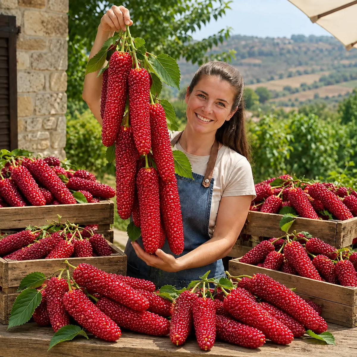 🌳 Giant Red & Black Mulberry Tree Saplings – Grow Sweet Berries at Home 🌿