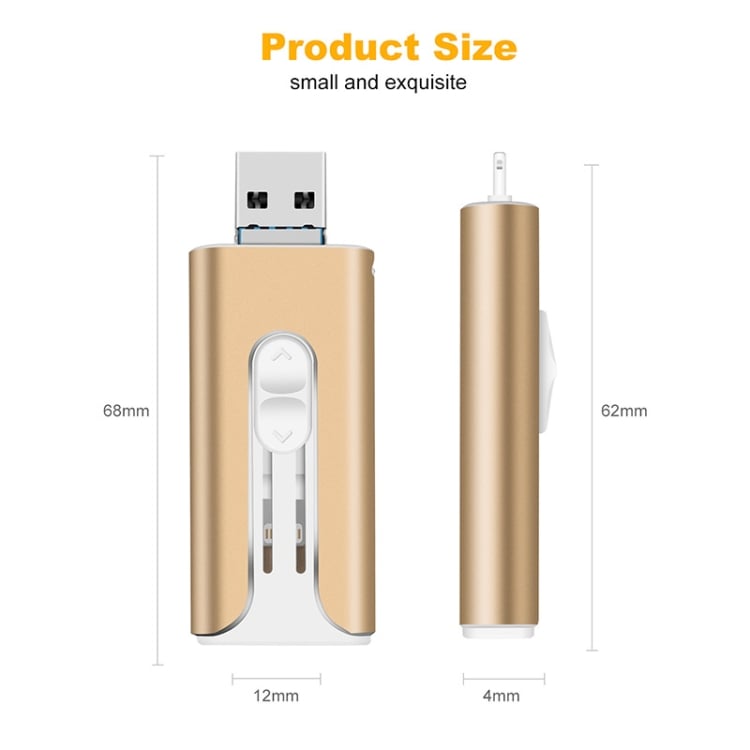 32~256GB Micro USB + 8 tűs + USB 3.0 4 az 1-ben mobiltelefon/számítógép U-lemez