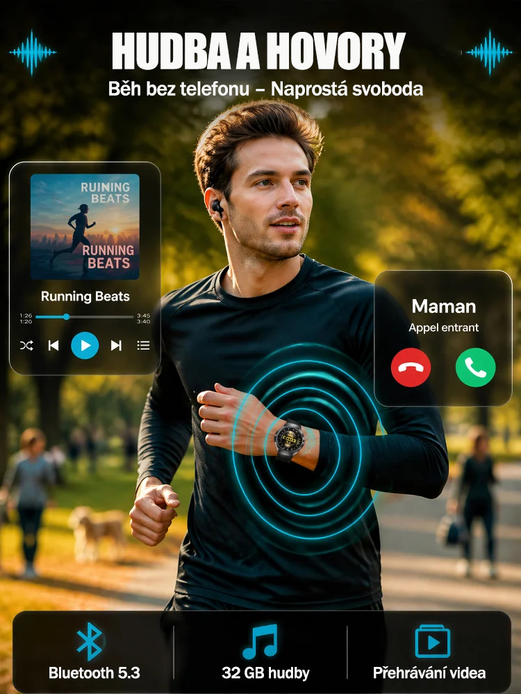 Chytré hodinky GT6pro s Bluetooth voláním