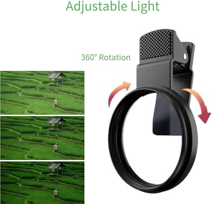 Heysliy 52 mm-es CPL szűrő telefonhoz klipszel