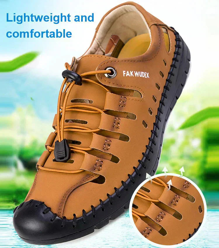 🔥Bőr pilóta szandál körbefutó orral👞