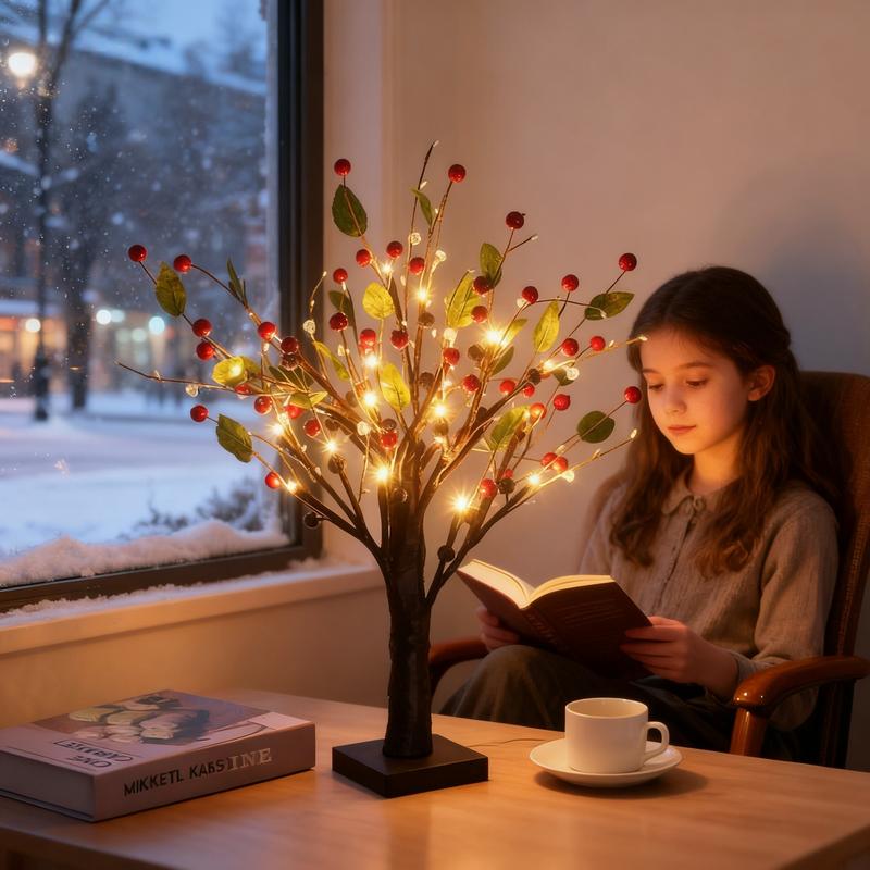 Ünnepi LED bogyósfa lámpa