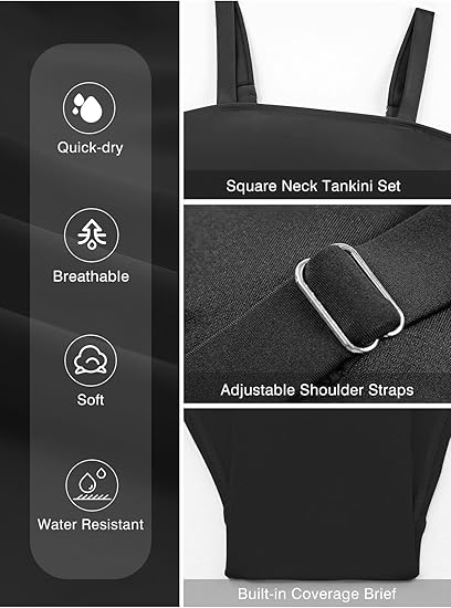 🔥👙Női kétrészes tankini fürdőruhák hasvékonyító hatással