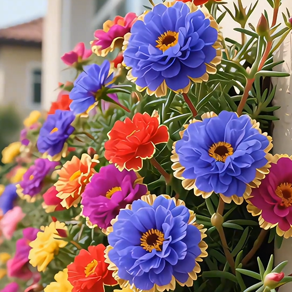 Aranycsipke portulaka🌸✨ Gyönyörű, dupla virágok a könnyed nyári színekért