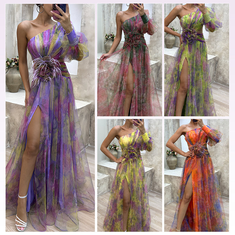 ✨【Karcsúsító varázsló】. Mirage Color Block ruha✨