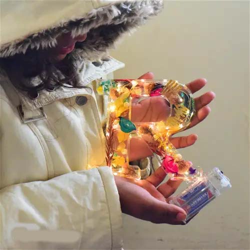 🌸Kézzel készített virágmintás gyantából készült éjszakai fény