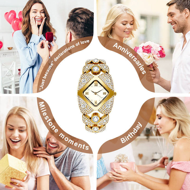 💜Retro kvarcóra csillogó kristályokkal⌚