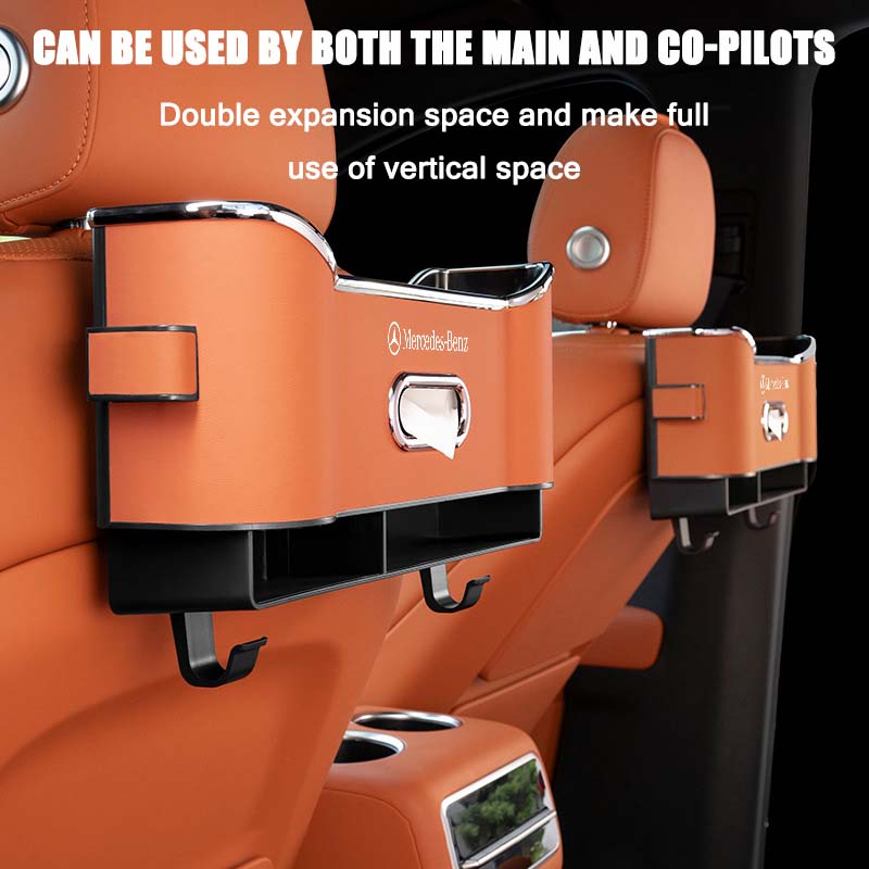 Többfunkciós tárolórekesz az autósülés háttámlájába