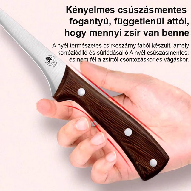 Egy vágás a csontból! Német éles kés könnyen eltávolítja a csontokat.