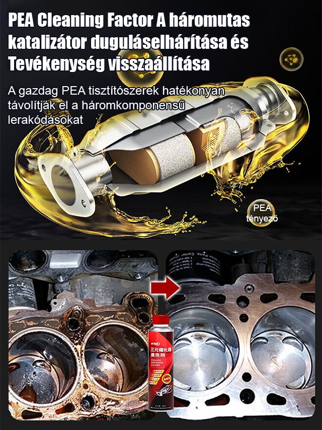 Legfelsőbb hatékony háromutas katalizátor tisztító