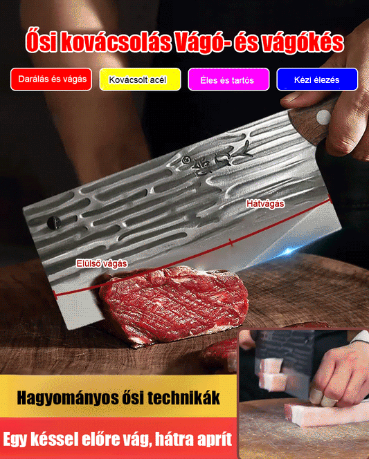 【Hagyományos kovácsolású】vágó- és szeletelőkés