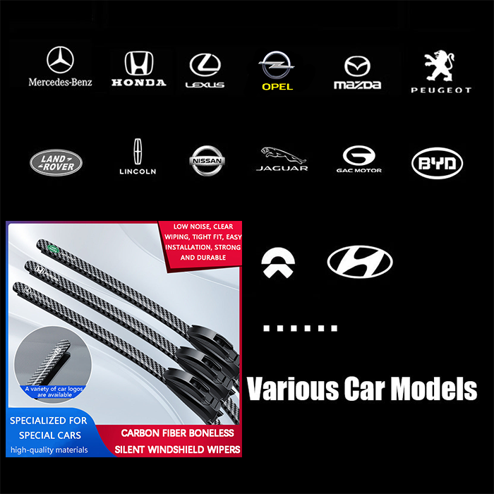 🌈 Csendes szénszálas, csont nélküli ablaktörlő lapátok - Tedd utazásod stílusossá, csendessé és kényelmessé!