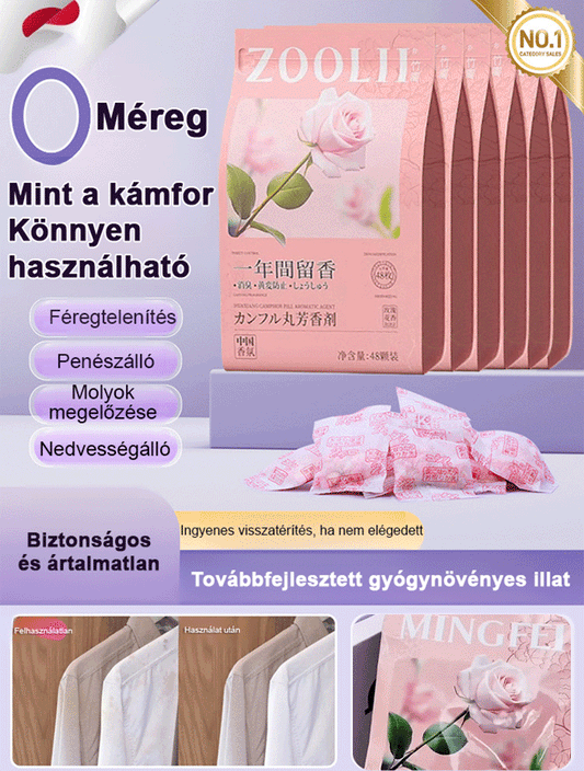 Virágillatú ház: atkaölő és fertőtlenítő illatú kámfor golyók