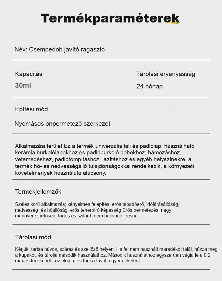 Csempe üregesedés elleni speciális ragasztó - egyedi megrendelés alapján