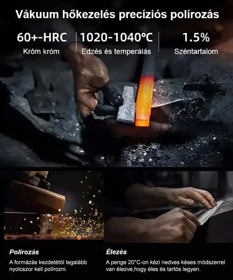 Szélvágó nagy keménységű többfunkciós szabadtéri kés