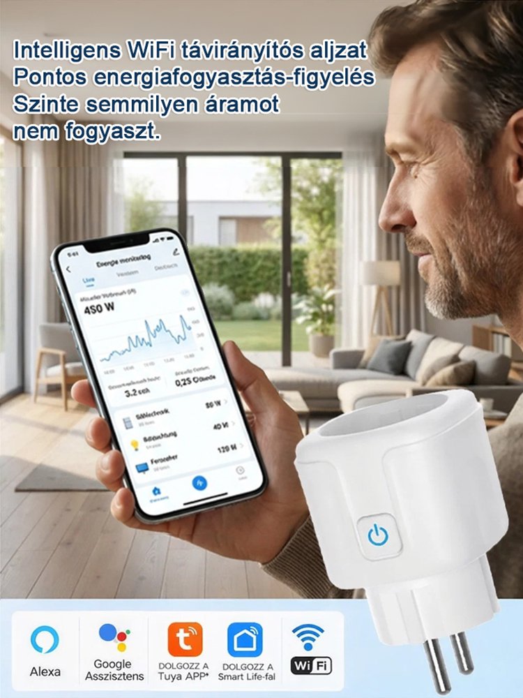 Okos WiFi távirányítós aljzat