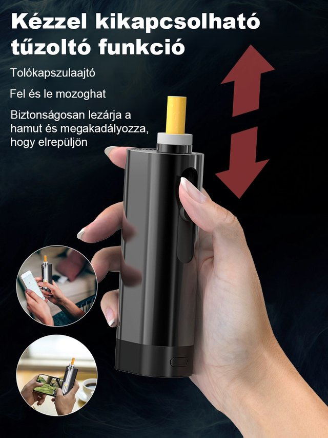 Egy kattintással gyújtott hordozható dohánygyújtó