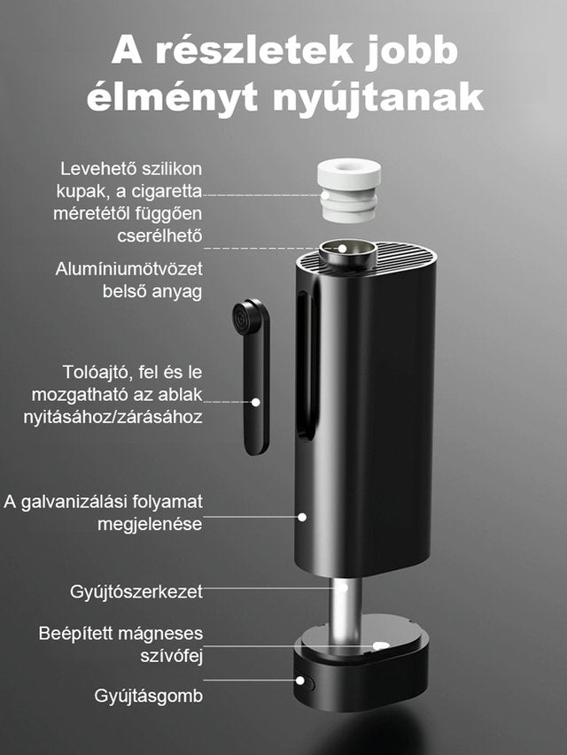 Egy kattintással gyújtott hordozható dohánygyújtó