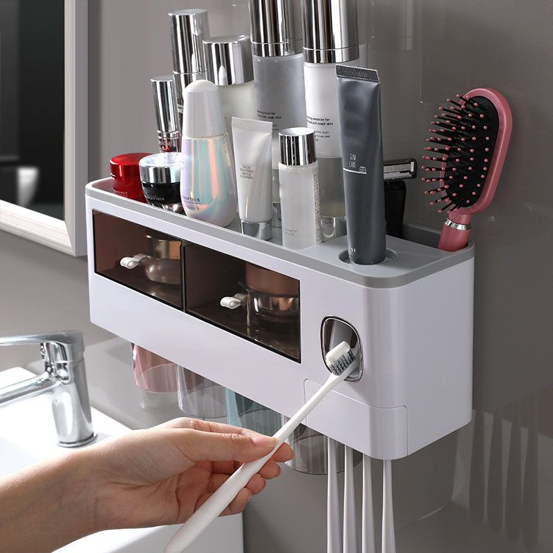🛁 Toiletry szervező tartó – Fogkefe tartó és fürdőszobai szervező ✨