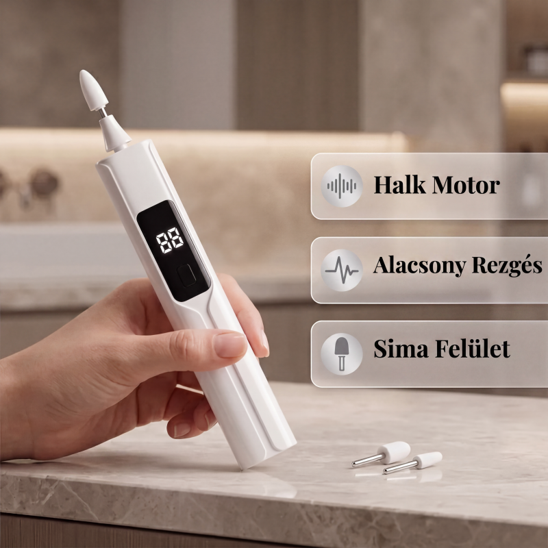 💅 Professzionális elektromos körömfúró készlet – Precíz, állítható sebességű – Utánvét ✨