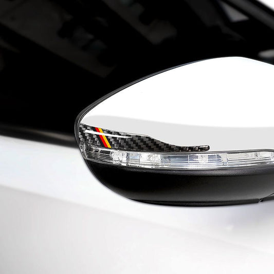 Szénszálas tükörmatrica ütésvédelemmel és logóval