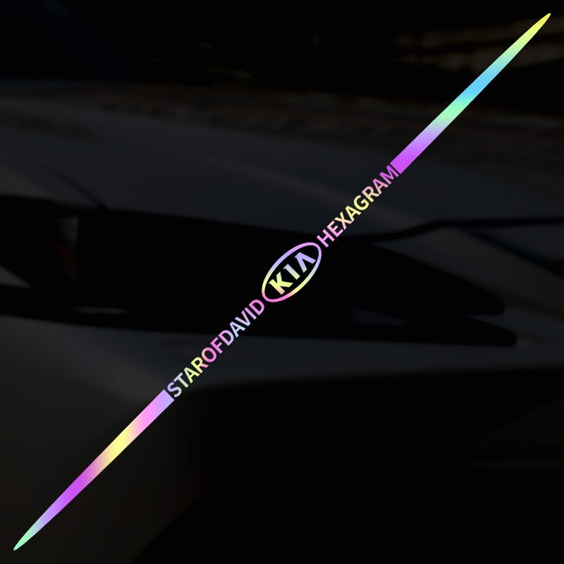 3D színes lézerfényvisszaverő autómatricák 4 db