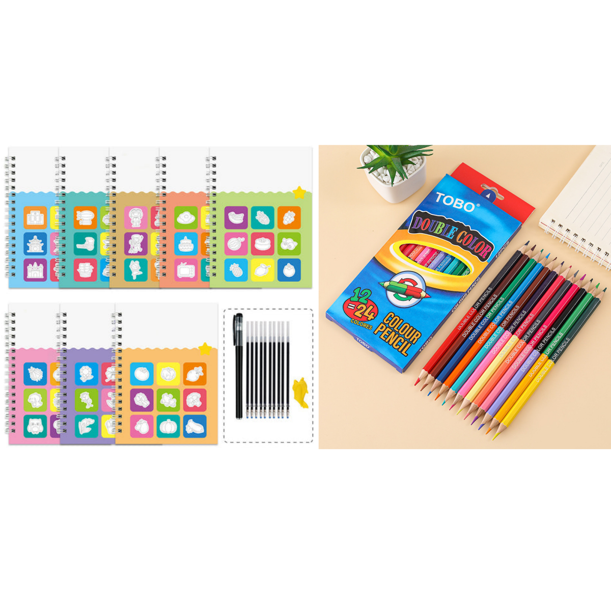 ✏️ Vájatokkal ellátott rajzolókönyvek gyerekeknek 👶🎨