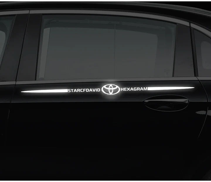 3D színes lézerfényvisszaverő autómatricák 4 db