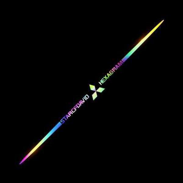 3D színes lézerfényvisszaverő autómatricák 4 db