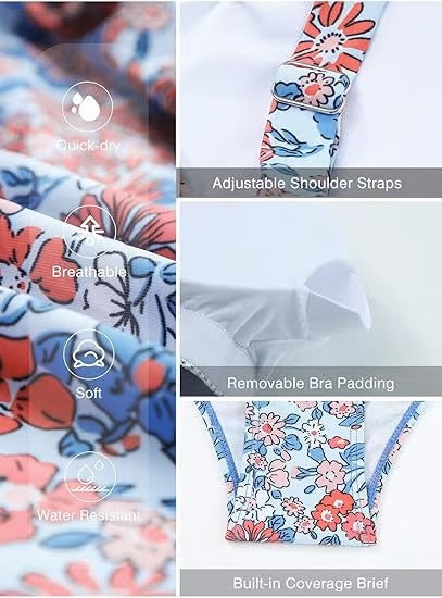 🔥👙Női kétrészes tankini fürdőruhák hasvékonyító hatással