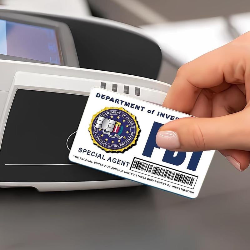 🔥Secret Agent kártyabőr-készlet: FBI/ICE minták • Cosplay és ajándék matricák