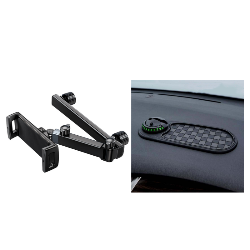 Autós fejtámla tablet tartó — Állítható és biztonságos rögzítés, akadálytalan kilátás, csúszásgátló kialakítás, egyszerű felszerelés 🚗📱🔧