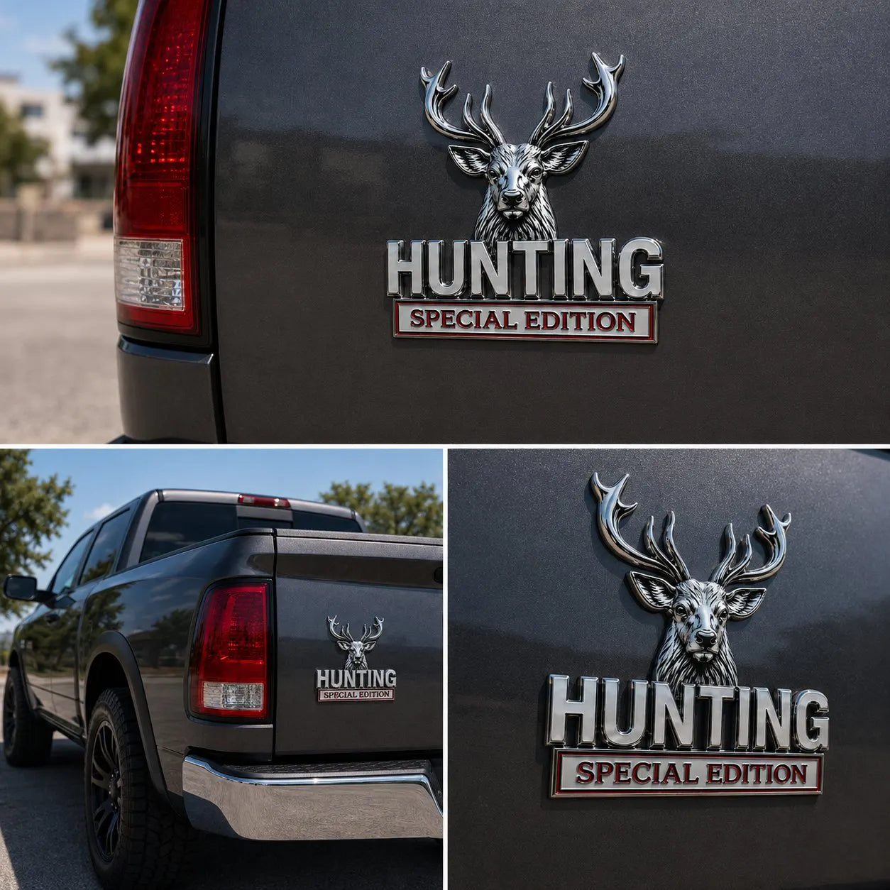 🦌 HUNTING Special Edition - 3D krómozott fém embléma az autódba