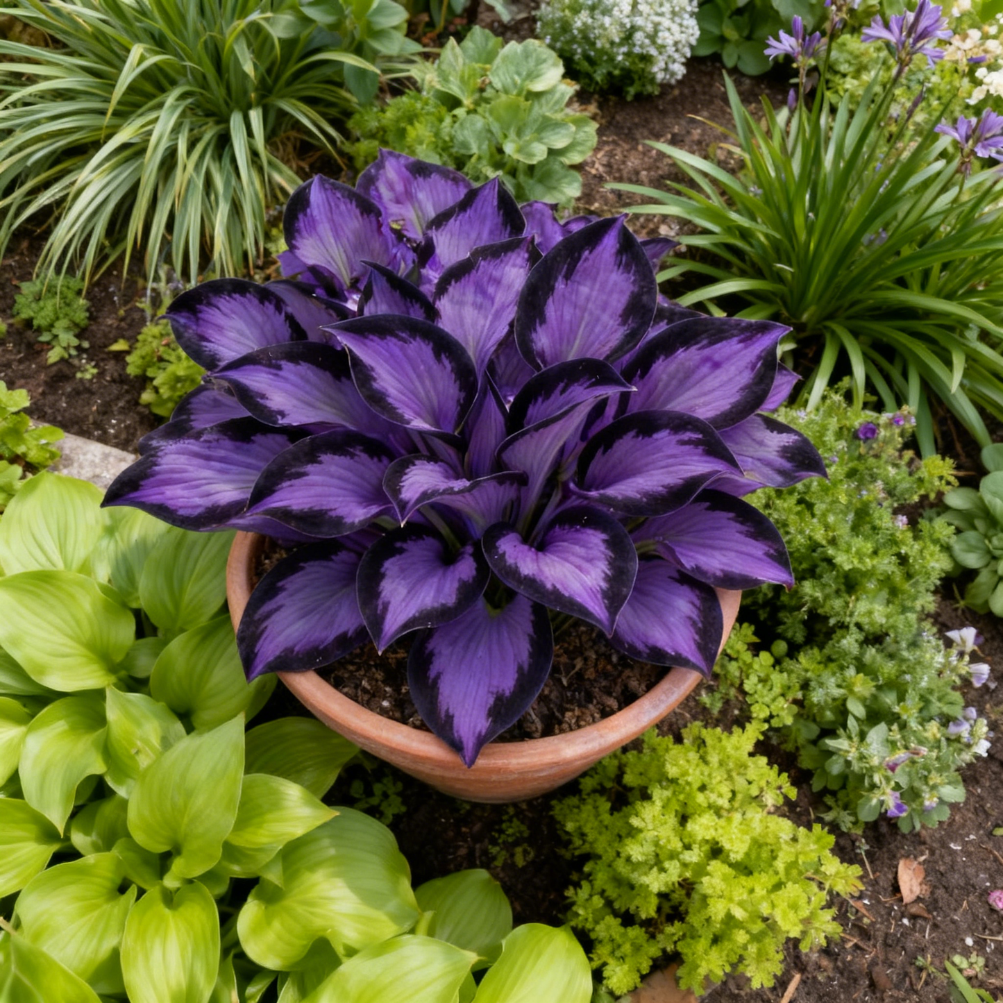 🌌💜 Limitált kiadású Purple Heart hosta – mély, fejedelmi lombozat, csak nálunk!✨🌿