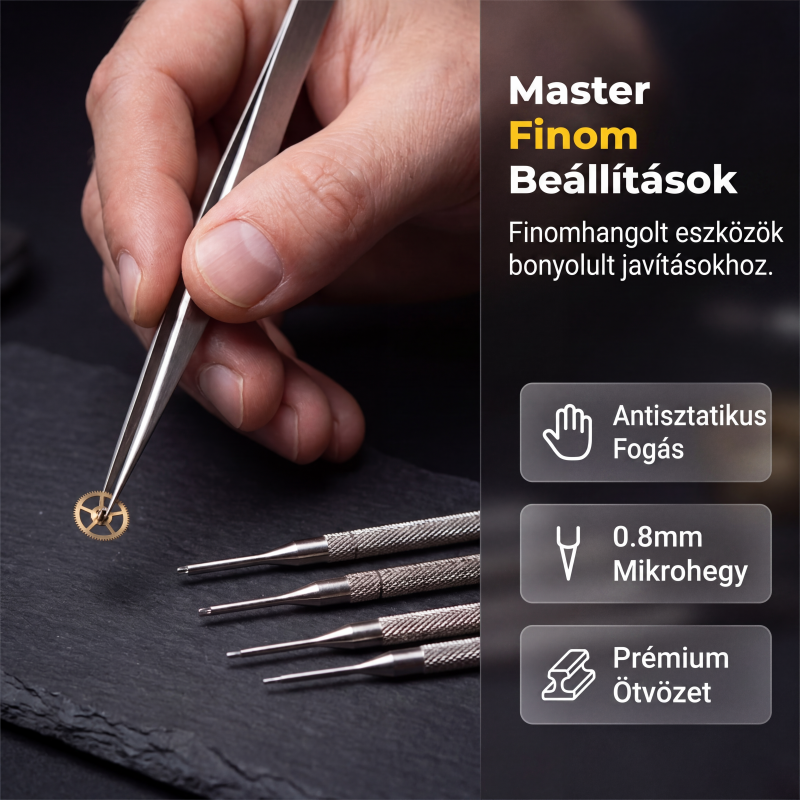 🛠️ Teljes 72 darabos órajavító készlet – 🕰️ Professzionális, precíziós karbantartás és gondtalan barkácsolás otthon ✨🔧