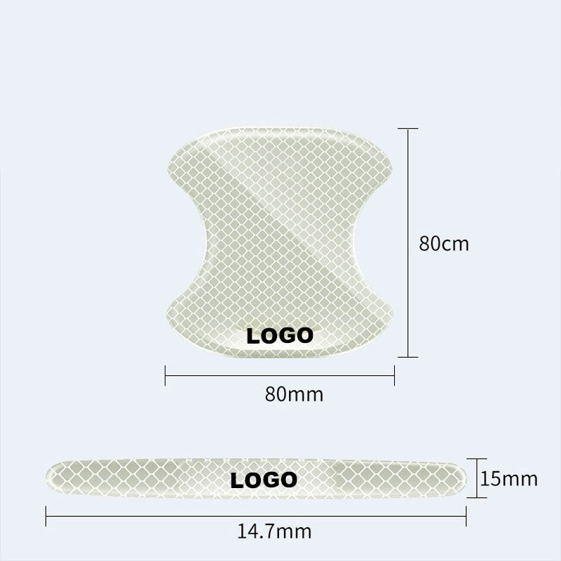 Autóajtó kilincs matrica (ajtópanel + ütközésgátló csík / 8 darabos készlet)