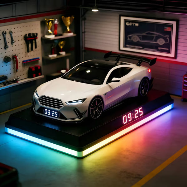 🎁 Hiperautó ébresztőóra🏎️Realisztikus motor- és fényeffektusok