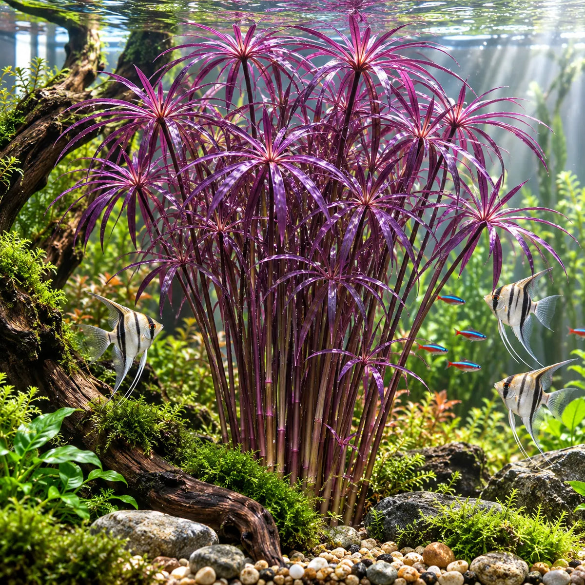 🌿Water Bamboo Bulbs-Hydroponic Umbrella Plant – Natural Water Purifier for Aquariums, Turtle Tanks & Ponds