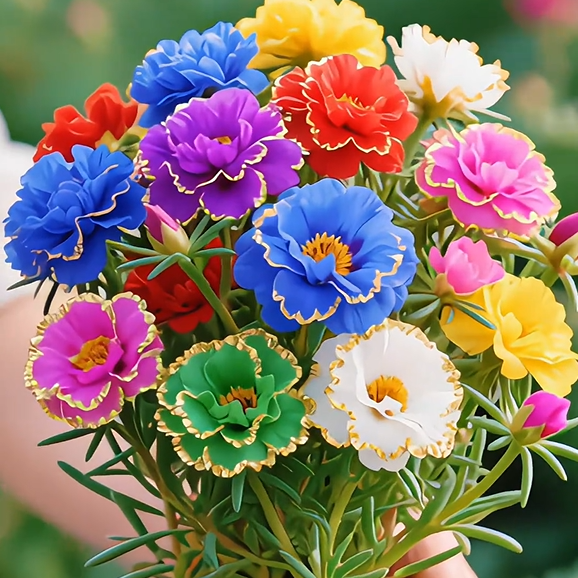 Aranycsipke portulaka🌸✨ Gyönyörű, dupla virágok a könnyed nyári színekért